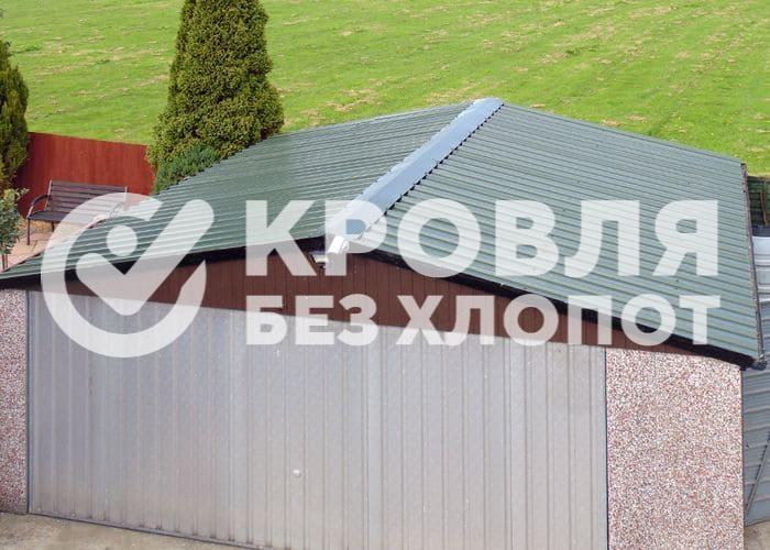 Устройство скатной кровли из профлиста