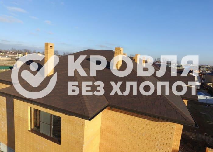 Устройство битумной кровли большого коттеджа
